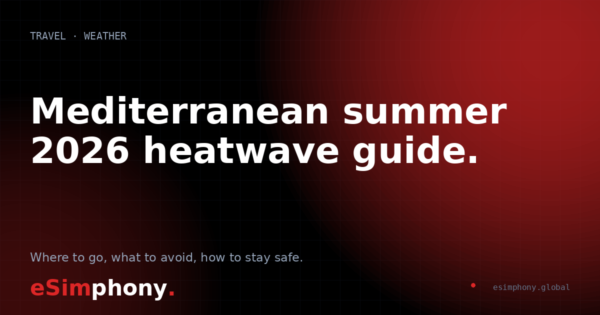 Mediterranean Summer 2026: Heatwave Travel Guide for Spain, Italy, Greece, and the Coast