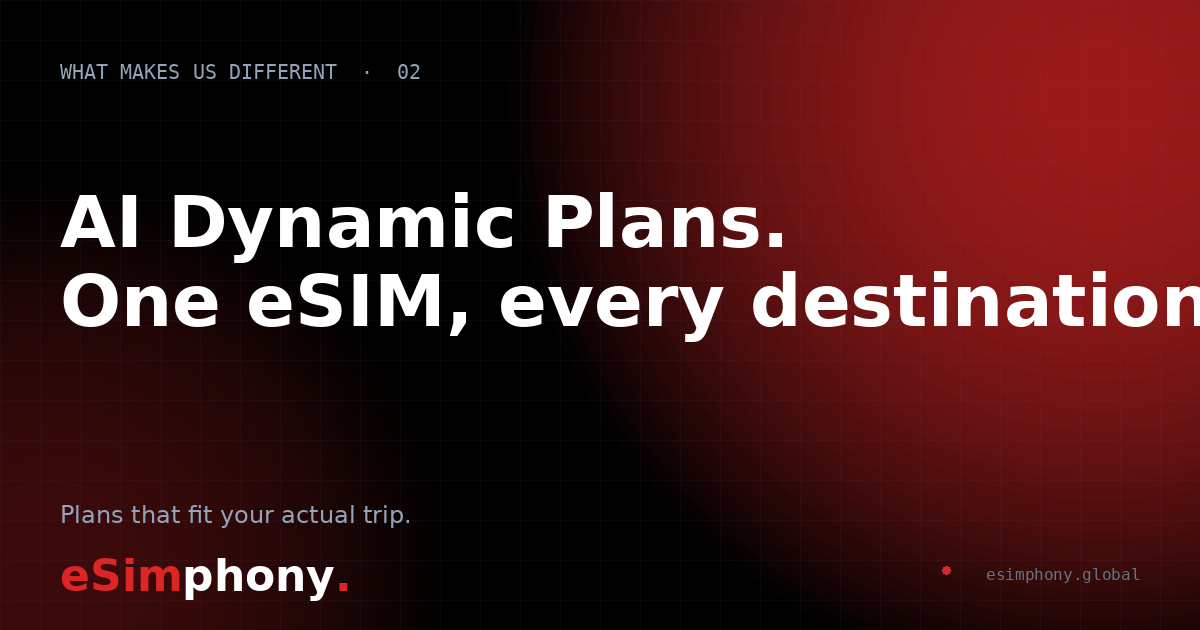What Makes Us Different #2: AI Dynamic Plans (One Activation, Every Destination)