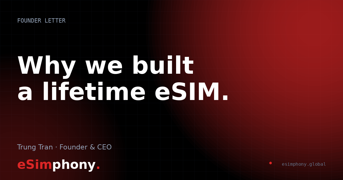 Why We Built a Lifetime eSIM (and Threw Out the Trip-by-Trip Model)
